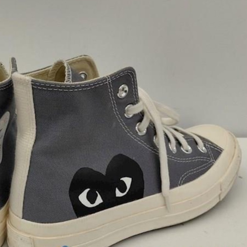 New Comme Des Garçons Play x Chuck 70 GrayHigh Top Converse size 5.5 - Picture 5 of 6